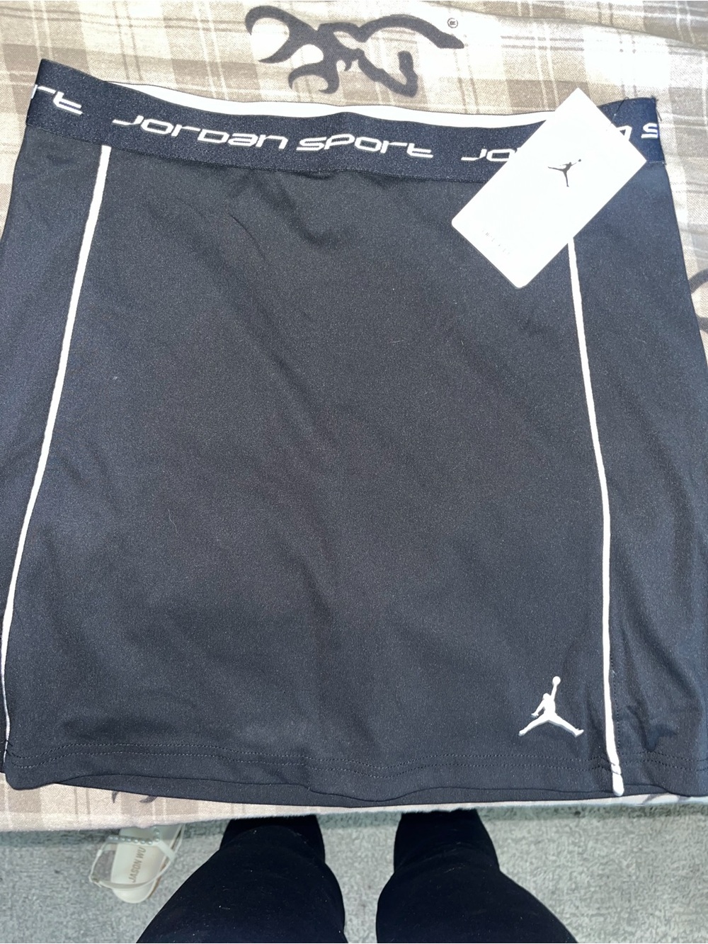 Jordan Black Athletic Skort with White Piping